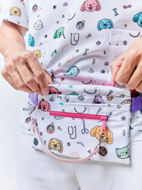 Riñonera veterinaria estampada